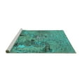 thumbnail image 2 of Ahgly Company Machine Washable Indoor Rectangle Oriental Turquoise Blue Industrial Area Rugs, 2' x 3', 2 of 4