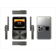 Black i19 Pro Low Price Rotatable Cute Mini Flip 2G GSM Mobile Phone Push Button Dual SIM Two Torch Whatsapp Magic Voice Blacklist Square Small Ebook Cellphone