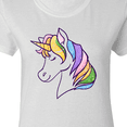 thumbnail image 4 of Inktastic Cute Rainbow Unicorn Women's T-Shirt, 4 of 5