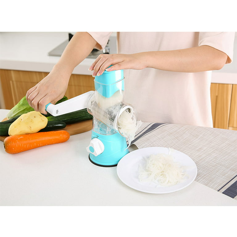 3-in-1 Multifunctional Vegetable Cutter Hand Crank Slicer Onion Cutter Chopper Kitchen Gadgets New, Green