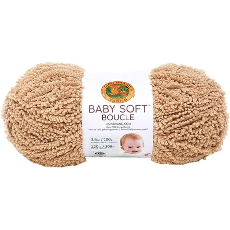 Plymouth Boucle Yarn - Lion Brand Baby Soft Boucle Yarn-Tan