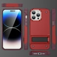 thumbnail image 6 of Allytech for iPhone 16 Pro Max Rugged Case, Military Grade Shockproof Anti-Stain Heavy Duty Hybrid Fashion Case with Invisible Kickstand, Soft TPU + Hard PC Case for iPhone 16 Pro Max - Red, 6 of 7
