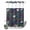 Blue, variant on No Hook Shower Curtain, Postmarks Shower Curtains for Bathroom with See Through Top Window, Navy Blue Retro Hand-Painted Abstract Art Waterproof & Washable Bath Curtain 60"x72"