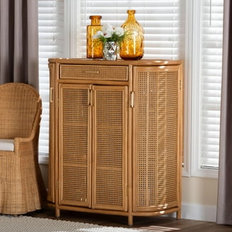 bali & pari Evania Boho Storage Cabinet, 3-Door, Natural - Walmart.com