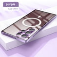 thumbnail image 4 of TECH CIRCLE for Samsung Galaxy S22 Ultra 5G Case, Magnetic Frosted Metal Case with Wireless Charging Durable Shockproof Protective Case for Samsung Galaxy S22 6.8" 2022 Women Men, Purple, 4 of 10