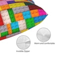 thumbnail image 3 of Balery Colorful Plastic Blocks Pattern Funda de Cojín Estampada, Regalos para Mujeres, Regalos de Amor para Ella, Regalos para Novia o Esposa, Funda de Almohada-14"x20", 3 of 6