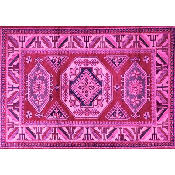 Ahgly Company Indoor Rectangle Persian Pink Traditional Area Rugs, 5' x 7'
