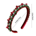 thumbnail image 3 of Christmas Headpieces Christmas Headband, Xmas Holiday Red Green Bells Headbands for Women Adults Kids Festive Party Supplies (Red), 3 of 7