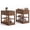 Walnut, variant on LINSY HOME End Table for Living Room, Fluted Wave Panel Side Table with Charging Station, Drawer, Cup Holder and Adjustable Storage Shelves,Oak
