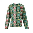 thumbnail image 5 of Women'S Christmas Sweater Cute Fun Christmas Sweater Fall And Winter Long Sleeve Knitted Sweater for Fall and Winter, Festive and Cozy, Ideal as Christmas Sweaters for Women ,Green,L, 5 of 7