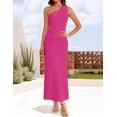 thumbnail image 3 of Vestido largo ZESICA 2025 de verano con estampado floral de un solo hombro para mujer, 3 of 9