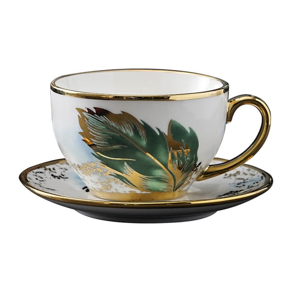 Cup And Saucer Set, Coffee Cup, Tableware, Elegant Multipurpose Cappuccino Cup, Floral Tea Cups, Gift for Friends And Family, Round Saucer
