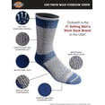 thumbnail image 2 of Dickies Men's 6 pairs Dri-Tech Max Cushion Crew Socks, Sizes 6-12, Marl with Tipped Green/Orange/Blue, 2 of 3