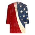 thumbnail image 4 of 4th of July Outfits for Women American Flag V Neck Shirt 3/4 Sleeve Casual Tops Usa 250th Anniversary Shirt Holiday Tunic Tops, 4 of 7
