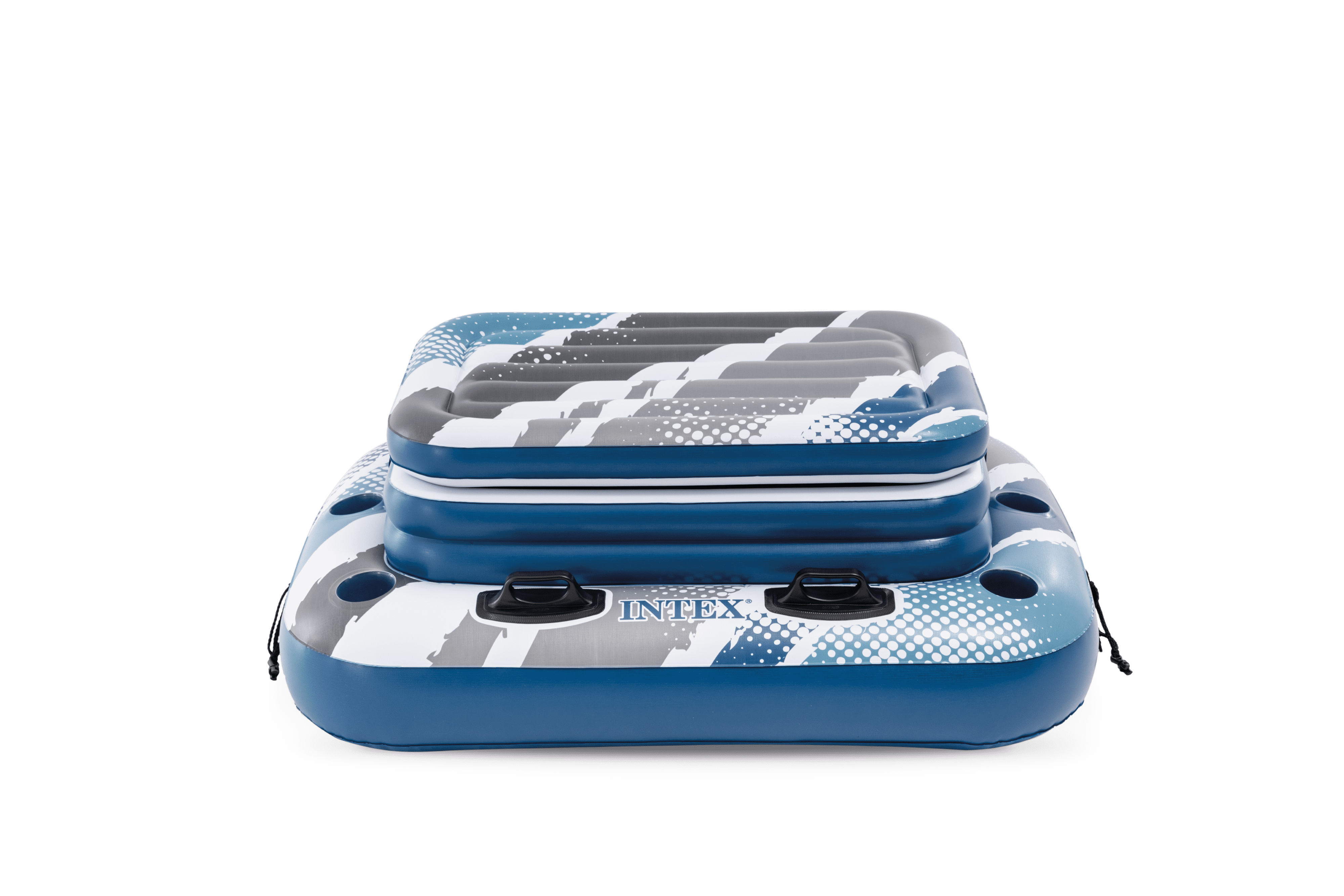 Intex Mega Chill 2 Cooler - Inflatable Floating Water with Cup Holders and Quick Connects - River Lake Pool