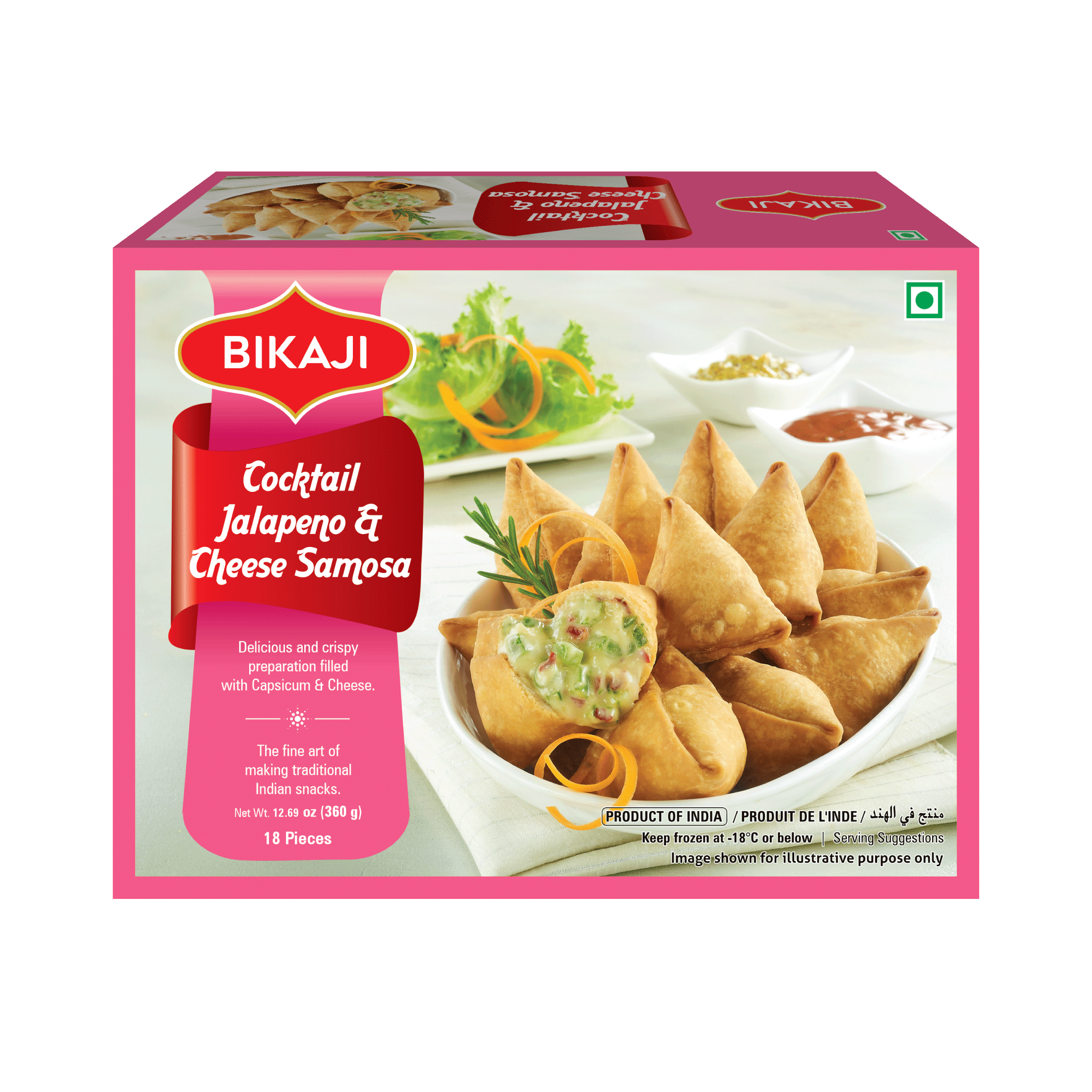 Bikaji Cocktail Jalapeno & Cheese Frozen Samosa - Walmart.ca