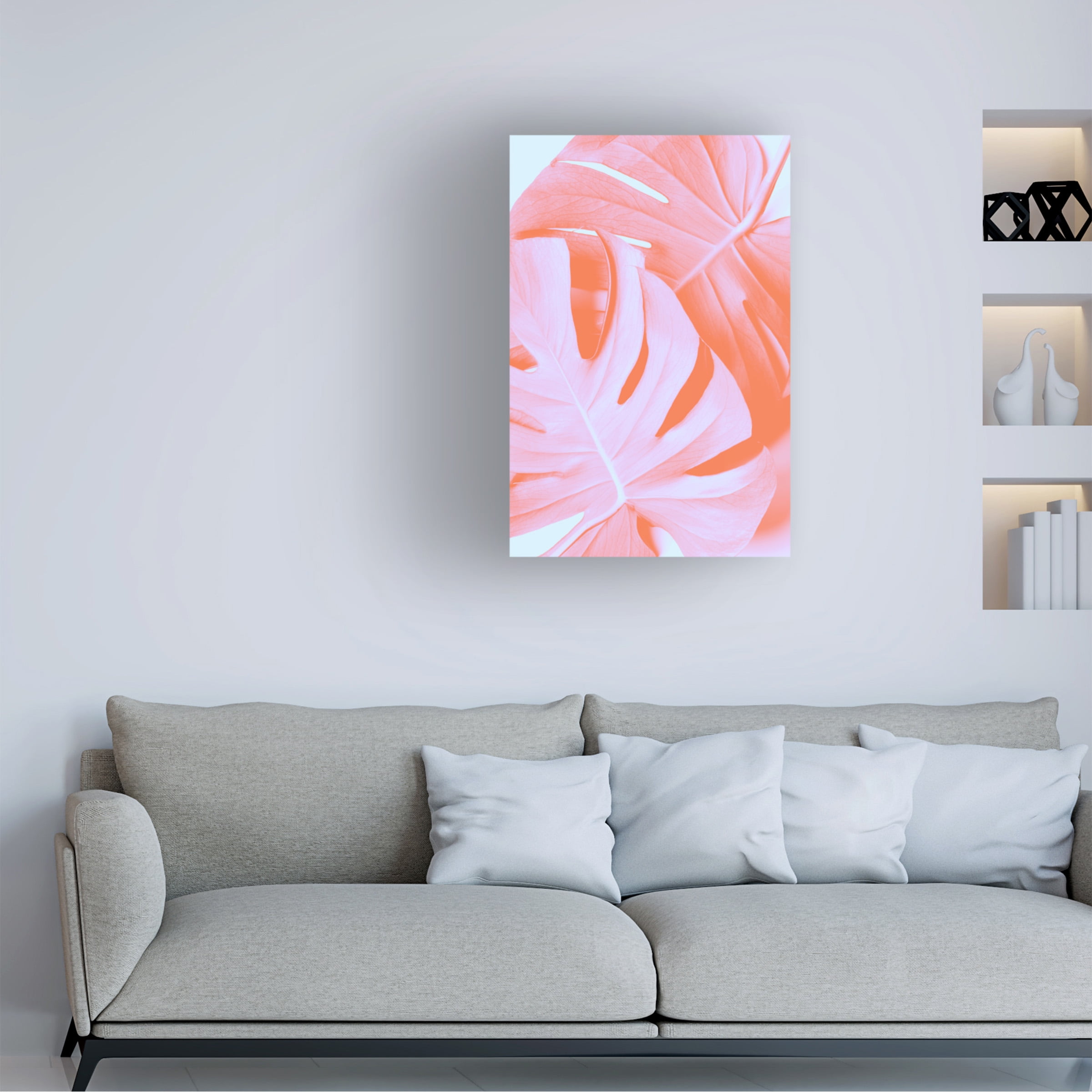 1x Studio III 'Monstera Orange 03' Canvas Art