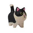 thumbnail image 3 of Precioso Gato Tallado en Madera Decoración Arte Escultura Trabajo Regalo Pequeña Estatua DIY Cumpleaños Arte Coleccionable Estantería DIY Terrario BLESIY Figura de gato tallada, 3 of 8