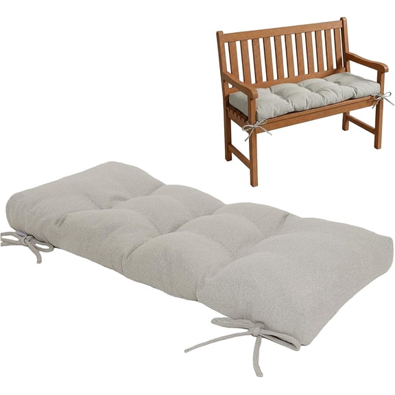 Bench Cushion,40"x16"x4" inch Patio Chair Cushion,Outdoot Bench Seat Cushion (Light Gray)