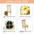 thumbnail image 4 of Pioneer Flower Seat Covers for Dining Room Chairs Set Of 6,Stretch Printed Washable Chair Seat Cover with Elastic Ties and Button,Removable Waterproof Couch Cushion Covers, 4 of 6