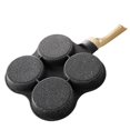 thumbnail image 2 of Sartén para crepes de inducción, sartén para panqueques pequeña de 4 agujeros, sartén para huevos antiadherente, panqueque y, 2 of 5