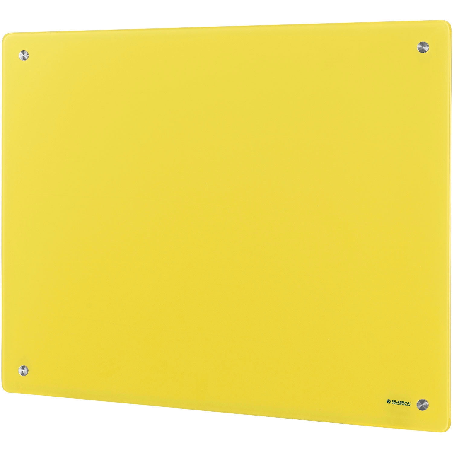 36"W x 24"H Glass Dry Erase Board, Yellow