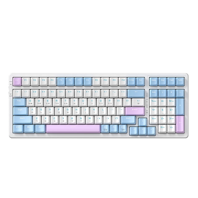 DQrwqpou Teclado K96 100 Teclas Compatible Con (eje Rojo Arándano)