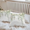 thumbnail image 6 of Throw Pillow Covers 16x16 Inch Set of 2, Green Eucalyptus Leaves Waterproof Outdoor Pillow Covers, Spring Floral Weeping Farmhouse Decorative Cushion Pillowcases for Couch, Sofa, Bed, Garden, Patio, 6 of 9