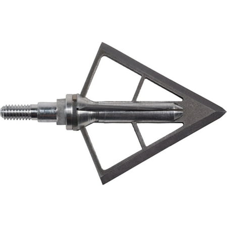 (Pack of 3) RazorSeries 252 Fixed Blade Broadheads by Swhacker, 4-Blade 100 Grain 1.5