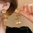 thumbnail image 2 of LTS EMIRA Gold Flower Earrings Chunky Gold Statement Earrings for Women Trendy Floral Earrings Boho Exaggerated Jewelry Gifts Spring Dresses for Women, 2 of 6