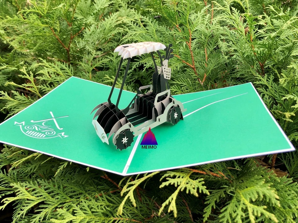 CIRCLE- 3D Pop Up Greeting Card Golf Birthday Dad Father’S Day Thank You Office Boss