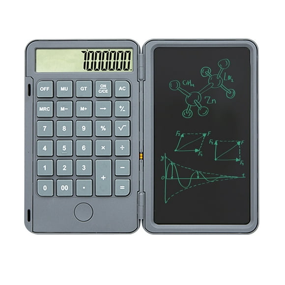 amdohai 6inch Writing Tablet LCD Graphics Calculator Portable Foldable Grey