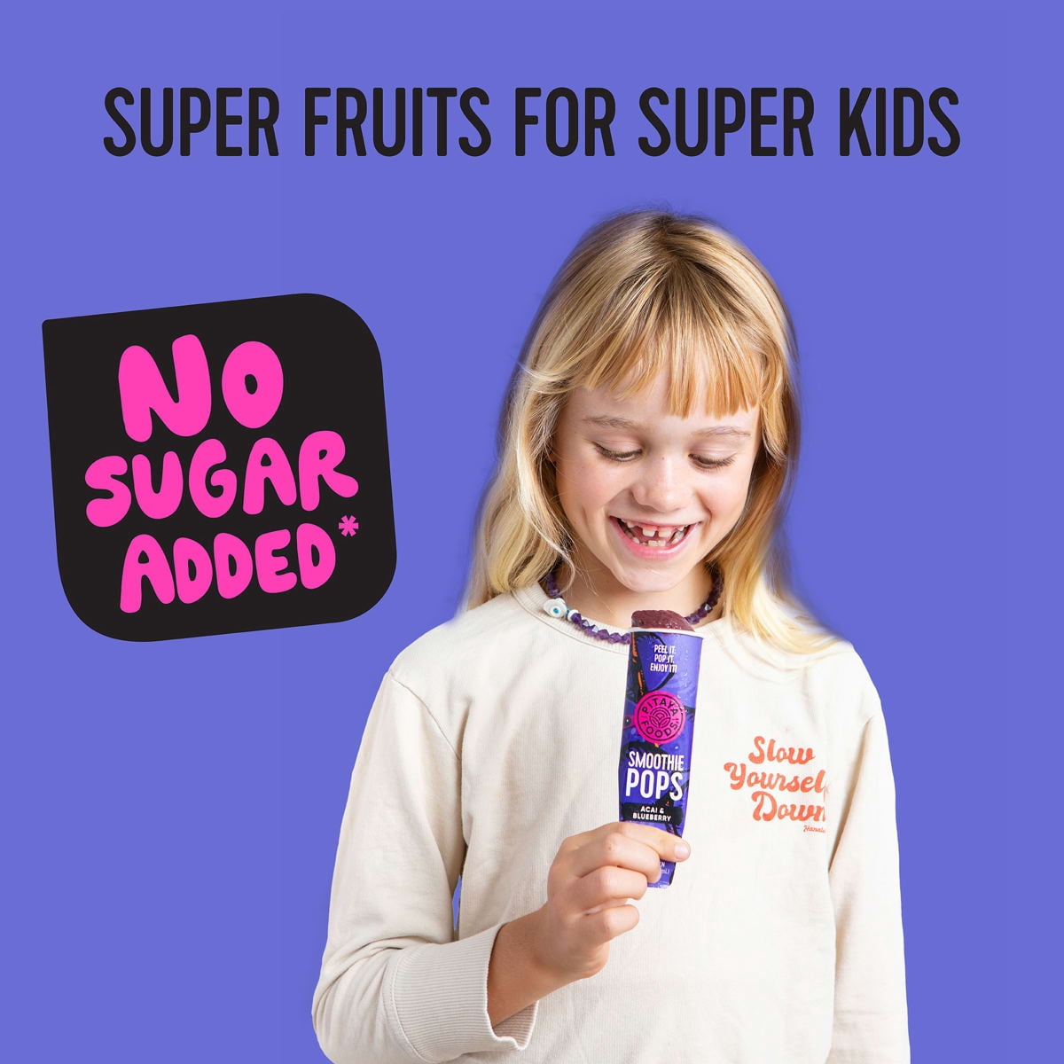 (3 pack) Pitaya Foods Acai & Blueberry Frozen Smoothie Pops, 3 fl oz, 4 Count
