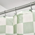 thumbnail image 6 of iDesign Polyester Shower Curtain, Green/White Checkered, 12 Reinforced Buttonholes, 6 of 9