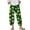 Green, variant on successthop Womens Plus Size Capris Trendy Oversized Wide Leg Cropped Bottoms with Pockets Floral Trendy Summer Pants S