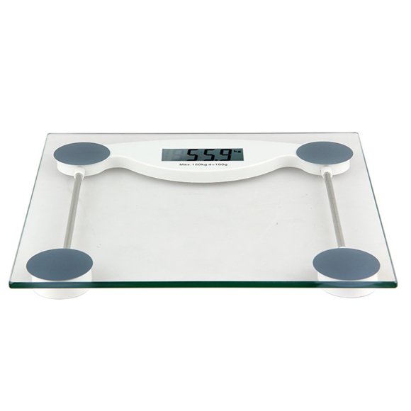 OUNONA 1Pcs Digital Bath Scale Transparent Square Electronic Weighing Scale for Bathroom Use