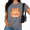 Grey, variant on Cozymy Thankful Pumpkin Graphic Tee Women's Short Sleeve Crewneck Fall Thanksgiving Casual T-Shirt