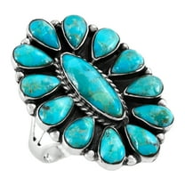Turquoise Jewelry Ring for Women Sterling Silver 925 | Turquoise Network | R2041-C75-11