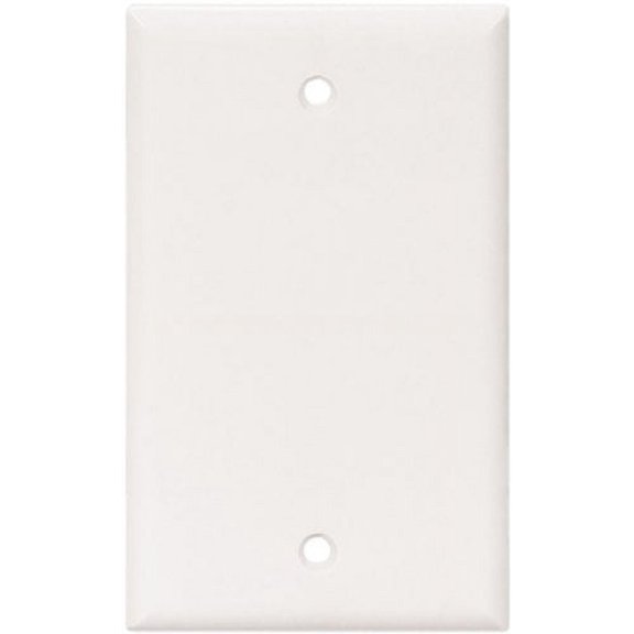 Cooper 2129W White Single Gang Blank Box Mount Wall Plate