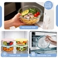 thumbnail image 5 of 8 Pcs Glass Food Storage Containers with Lids 30oz, Airtight Meal Prep Lunch Box Containers Set for Soup, Leftover, Microwave/Oven/Freezer/Dishwasher Safe, BPA Free, 5 of 8