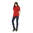 thumbnail image 2 of Emmalise Women's Round Neck Short Sleeve Tru-Fit Tee Shirt, Red, X-Large, 2 of 4