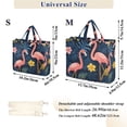 thumbnail image 2 of FORMRS Womens Corduroy Tote Bag Crossbody Shoulder Handbag with Pocket, Floral Flamingo, 2 of 7