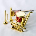 thumbnail image 2 of Mini Dollhouse Miniature Musical Instrument Miniature Furniture Model Saxophone Crafts Drum Ornament Play DIY Toys PP for 3-6 Years Old Kids, 2 of 8
