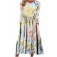thumbnail image 1 of Vestido de jersey con cuello redondo y bolsillo de manga larga estampado a la moda para mujer Fridja yut1463, 1 of 5