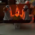 thumbnail image 3 of Ghost Campfire Flickering Night Light , 3D Faux Campfire Night Light, 5" LED Flame Nightlight Halloween Decor, 3 of 7