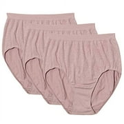 Bali Women`s Comfort Revolution Microfiber Seamless Brief,803J,8/9 (Pack of 3) 3 Warm Steel Swirl