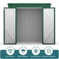 thumbnail image 3 of Lofka 6' x 4' Outdoor Storage Shed, Metal Garden Tool Storage Shed with Double Lockable Doors, Green, 3 of 7