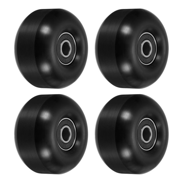 Unique Bargains Roues de Planche à Roulettes 52mm avec Roulements Roues de Rue pour Skateboards Roue de Croisière 95A, Noir Lot de 4