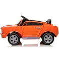 thumbnail image 4 of Joyracer 12v Toy Cars for Toddlers, Shelby GT350 Ride on Cars, Power Car Wheels Gift w/ 3 Speeds, USB, Bluetooth/MP3, Horn, LED Light, Orange, 4 of 11