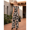 thumbnail image 3 of Conjunto 2 Piezas Off Shoulder con Pantalón Palazzo, Estilo Fresco y Elegante para Mujer, 3 of 5